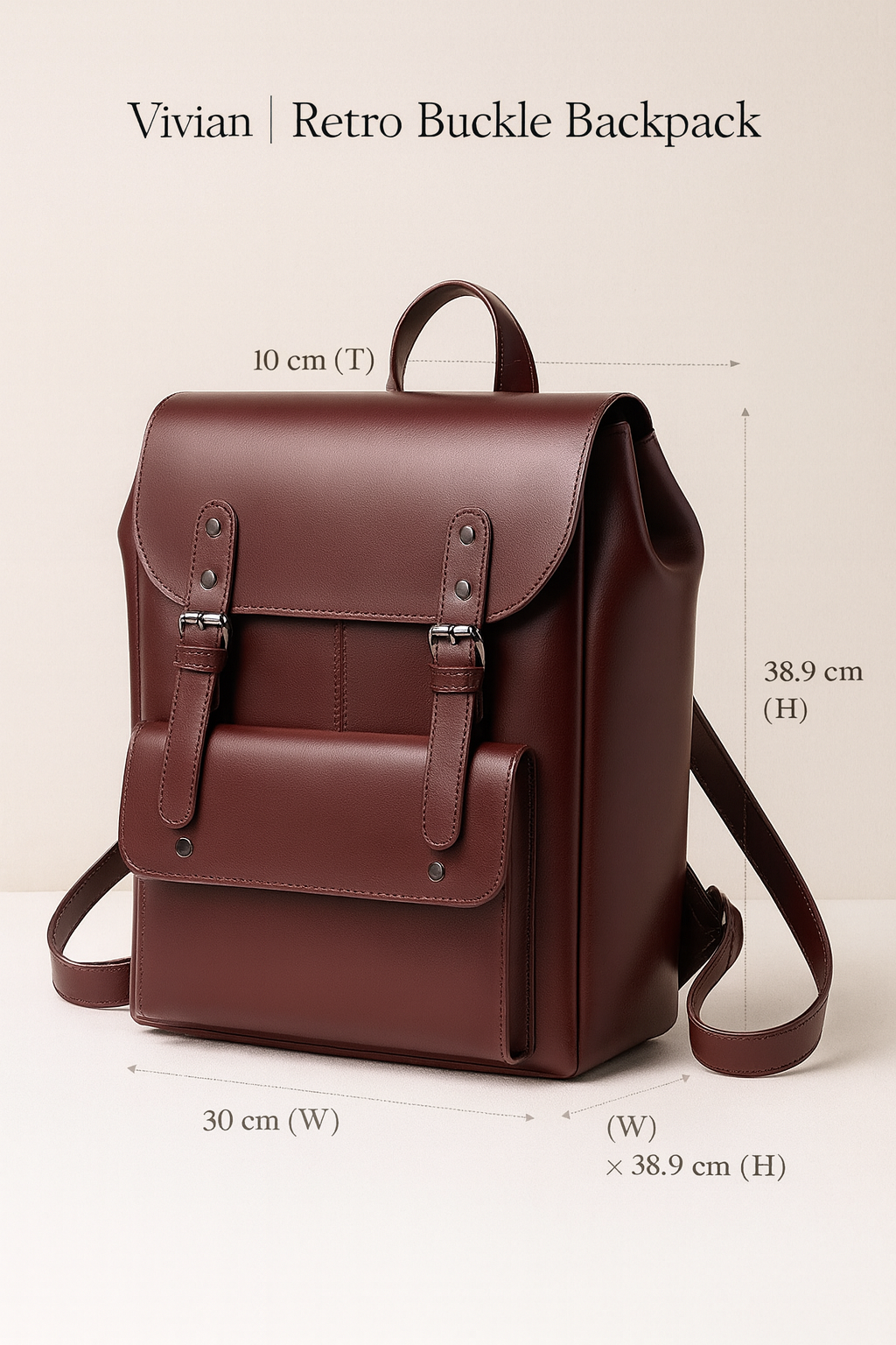 Vivian | Retro Buckle Backpack
