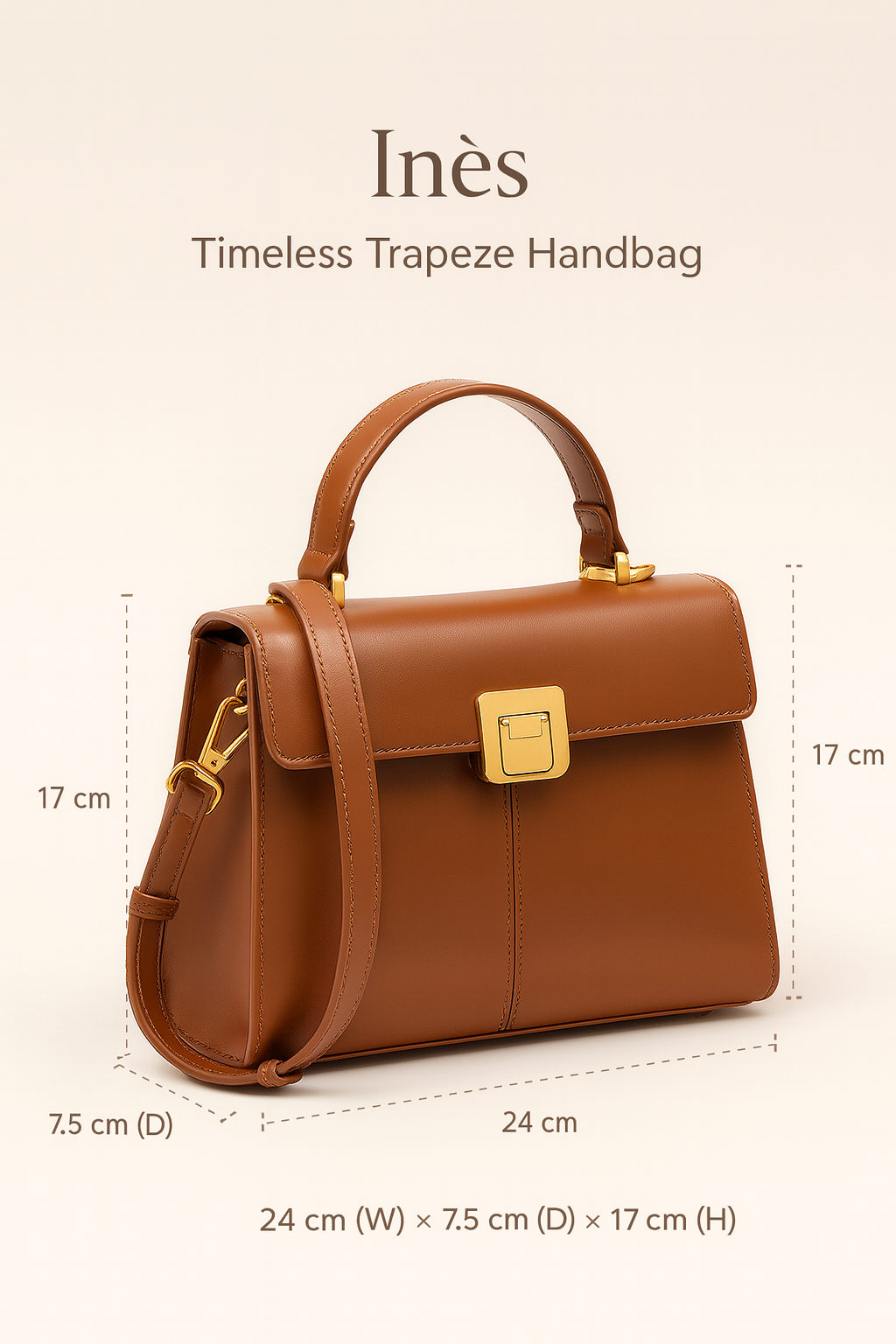 Inès | Timeless Trapeze Handbag