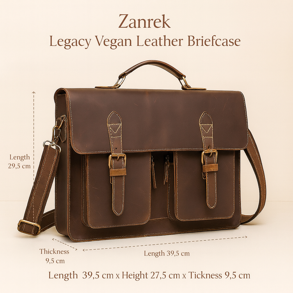 Zanrek | Legacy Vegan Leather Briefcase