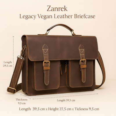 Zanrek | Legacy Vegan Leather Briefcase