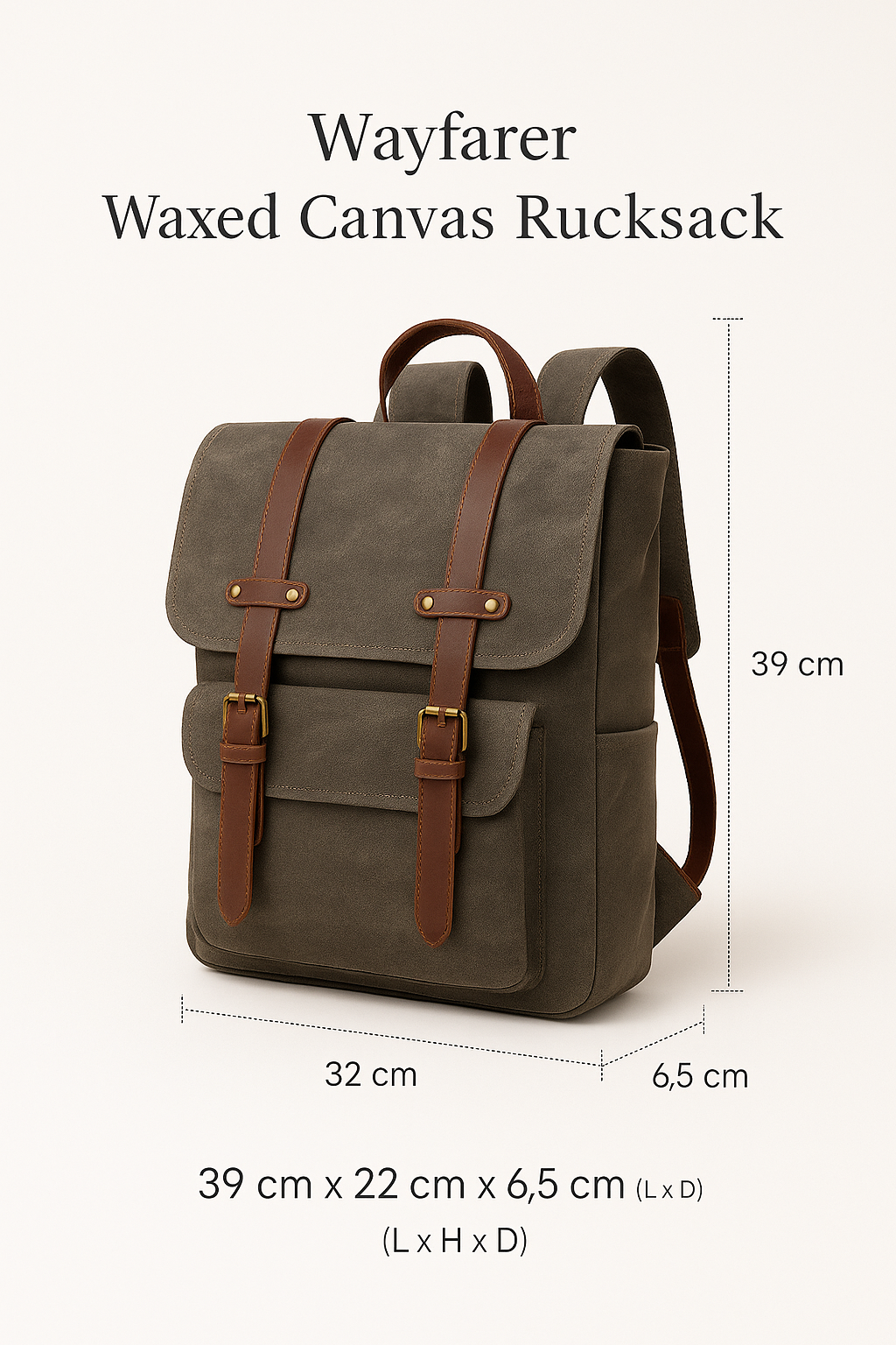 Wayfarer | Waxed Canvas Rucksack