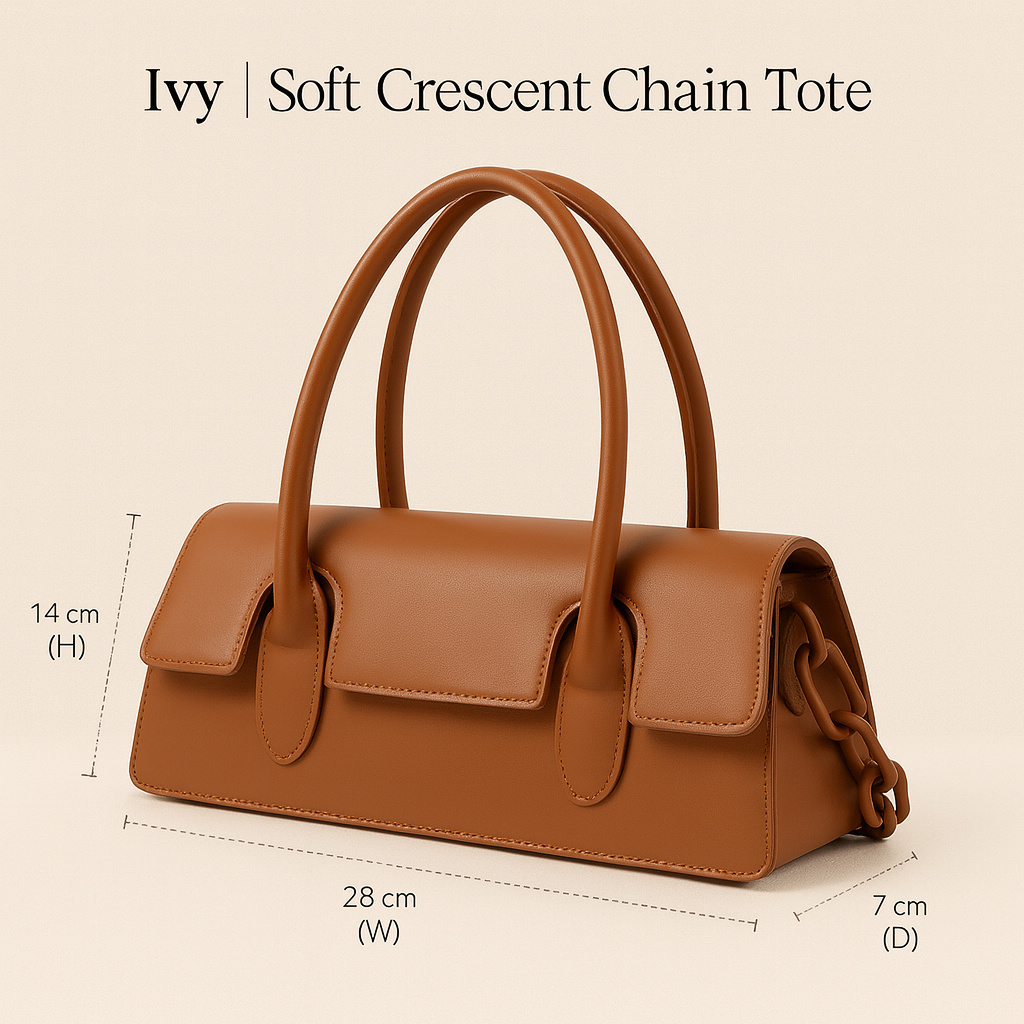 Ivy | Soft Crescent Chain Tote