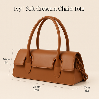 Ivy | Soft Crescent Chain Tote