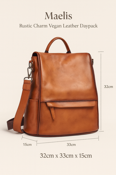 Maelis | Rustic Charm Vegan Leather Daypack