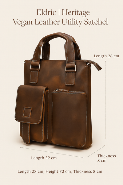 Eldric | Heritage Vegan Leather Utility Satchel