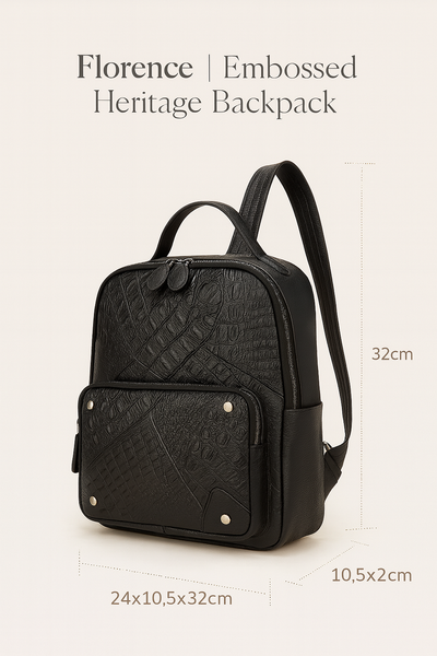 Florence | Embossed Heritage Backpack