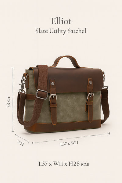 Elliot | Slate Utility Satchel