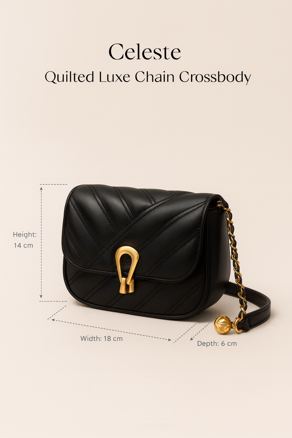 Celeste | Quilted Luxe Chain Crossbody