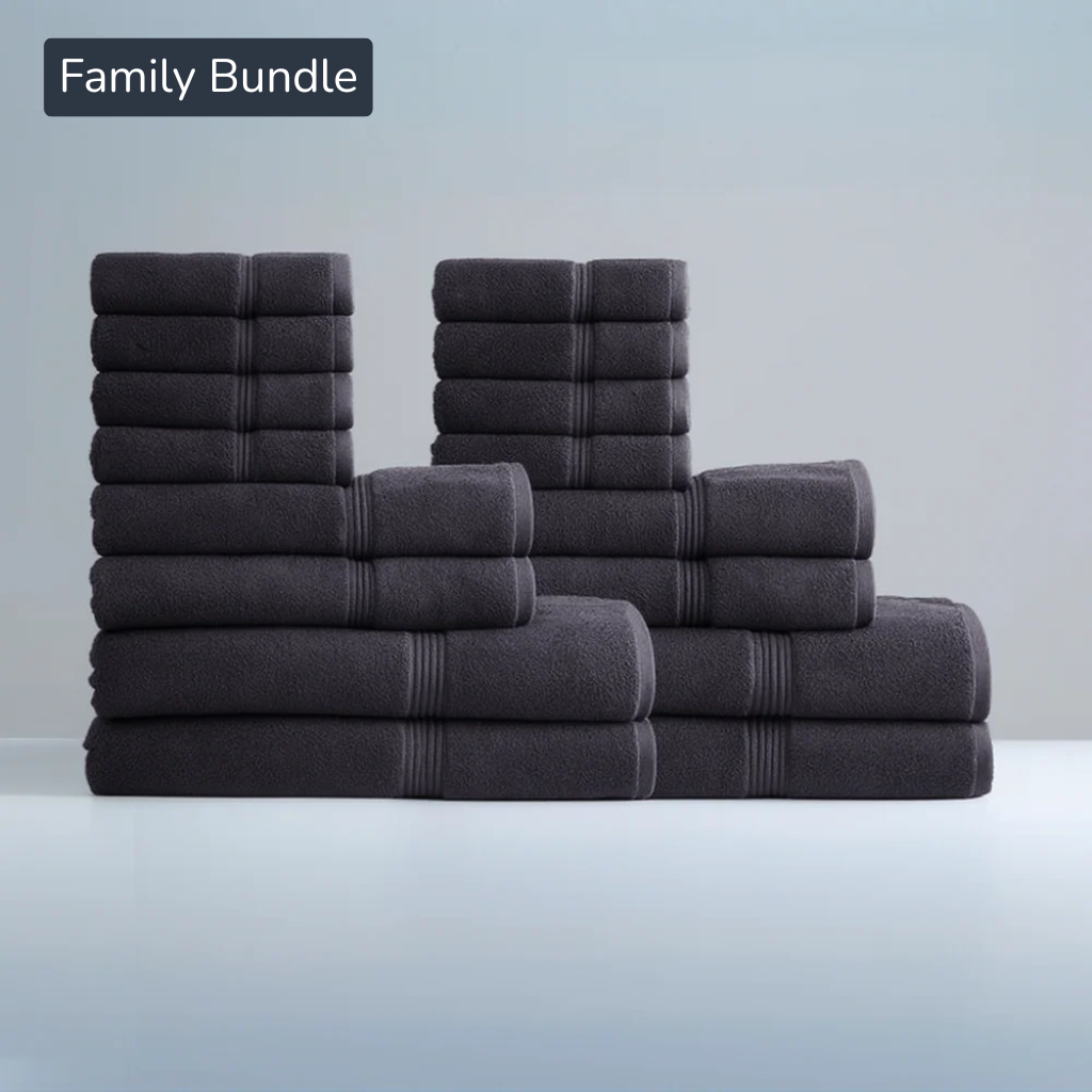 5-Star Hotel Towels – Family Bath Bundle 16pcs