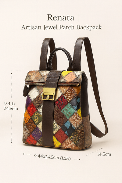 Renata | Artisan Jewel Patch Backpack