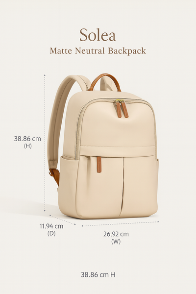 Solea | Matte Neutral Backpack