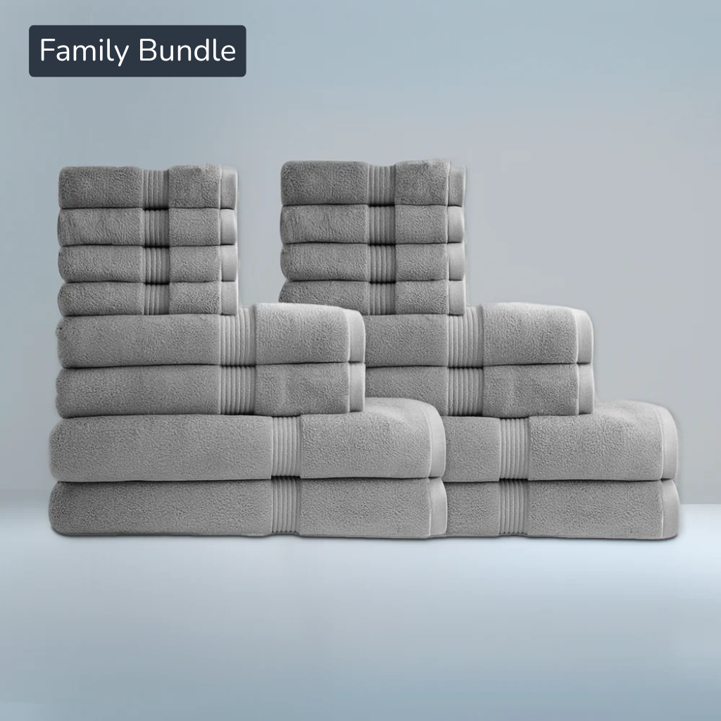 5-Star Hotel Towels – Family Bath Bundle 16pcs