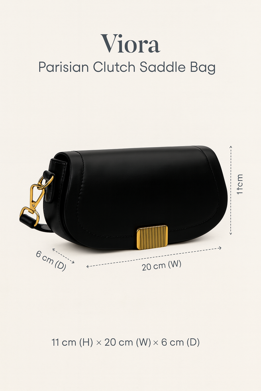 Viora | Parisian Clutch Saddle Bag