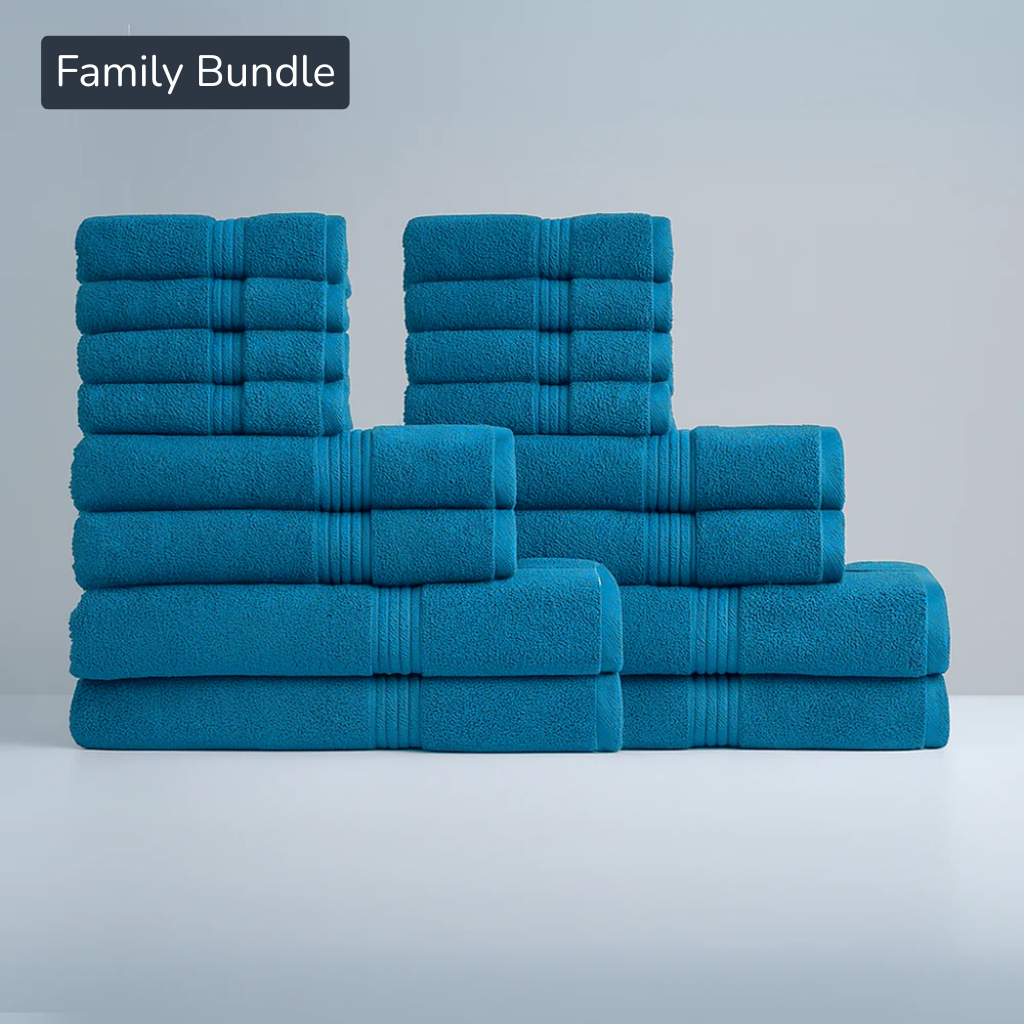 5-Star Hotel Towels – Family Bath Bundle 16pcs