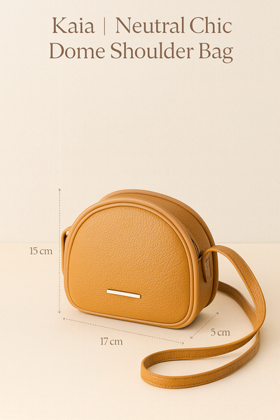 Kaia | Neutral Chic Dome Shoulder Bag