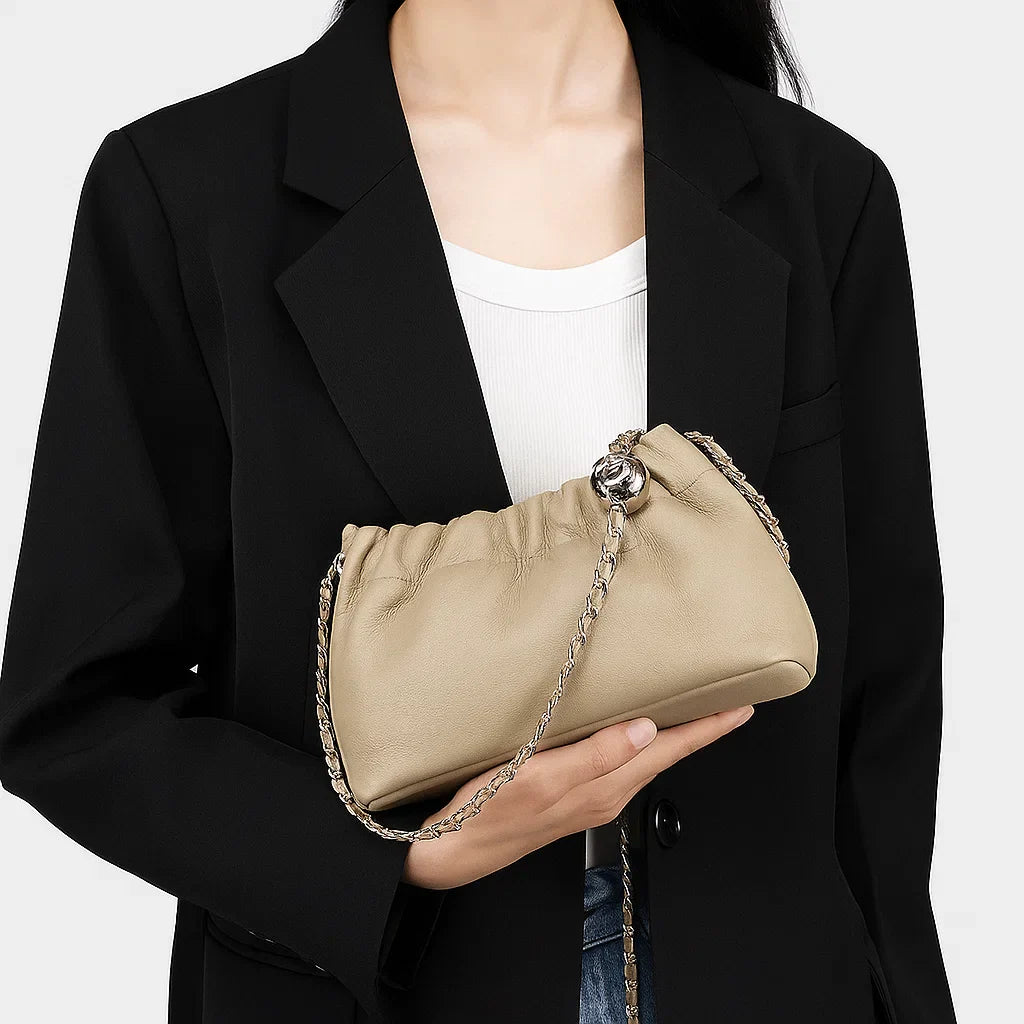 Anya | Luxe Ruched Pebble Crossbody