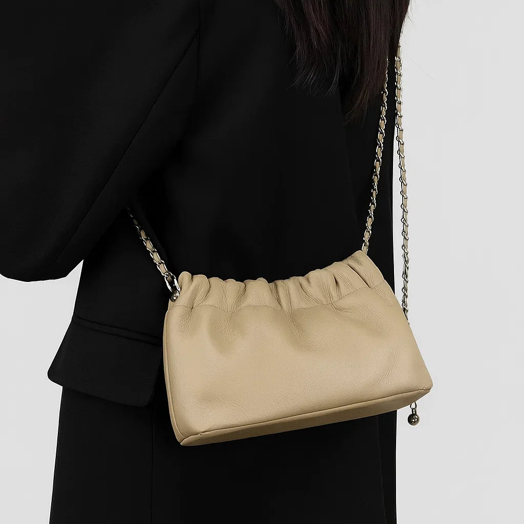 Anya | Luxe Ruched Pebble Crossbody