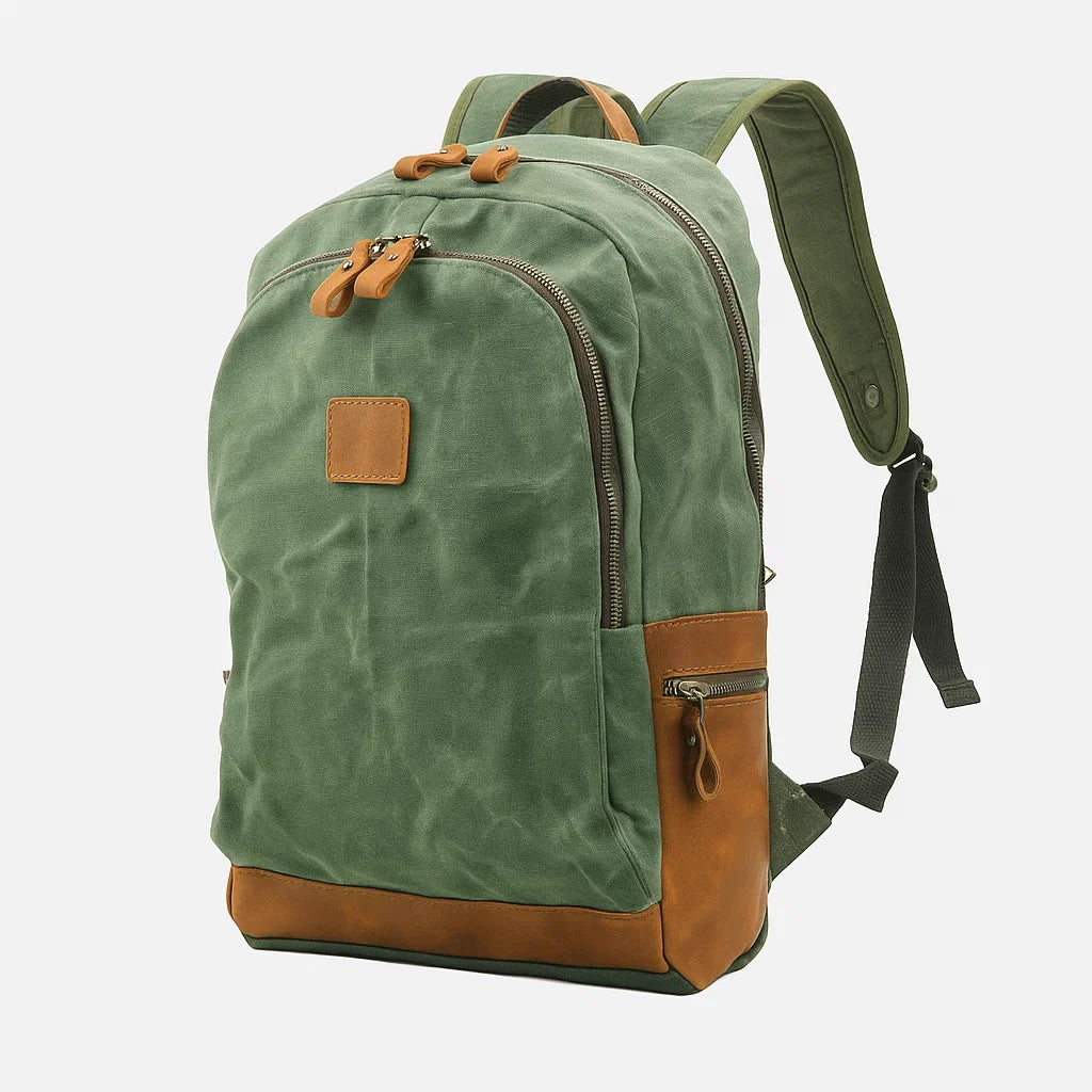Callen | Rugged Vegan Leather Trim Daypack