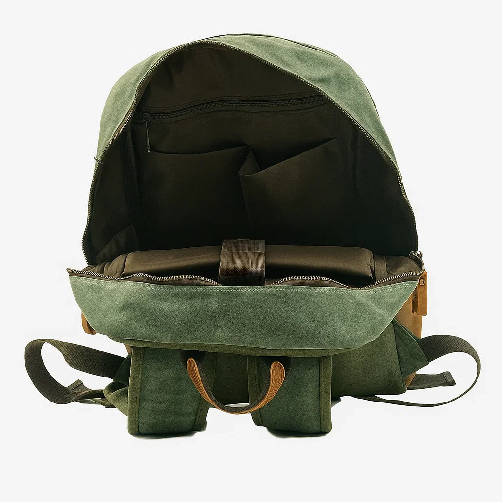 Callen | Rugged Vegan Leather Trim Daypack
