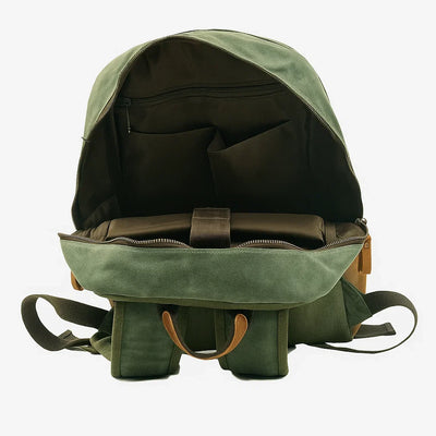 Callen | Rugged Vegan Leather Trim Daypack