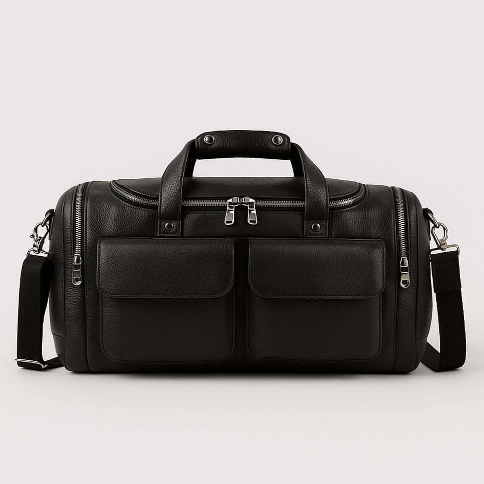 Charleroi | Black Multi-Faceted Duffel Bag