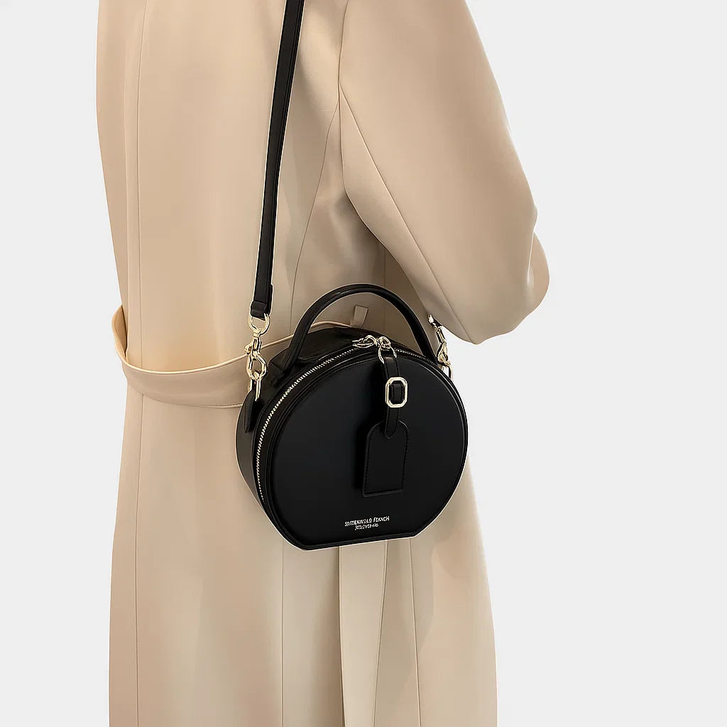 Clara | Petite Round Vegan Leather Crossbody
