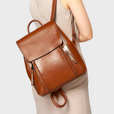 Elena | Sleek Foldover Backpack