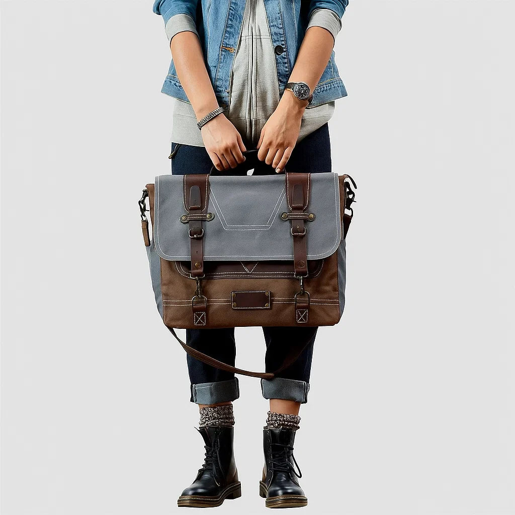 Julian | Steel Grey Field Messenger Bag
