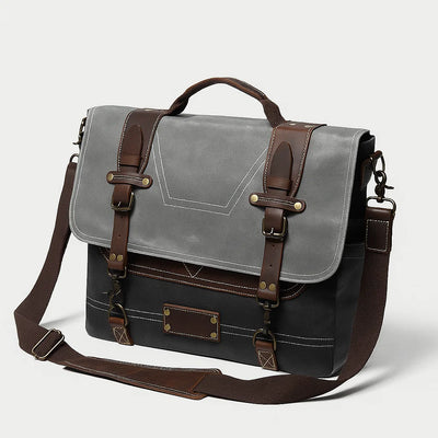 Julian | Steel Grey Field Messenger Bag