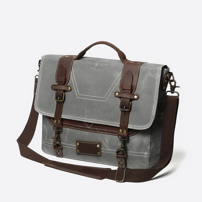 Julian | Steel Grey Field Messenger Bag