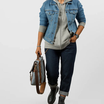 Julian | Steel Grey Field Messenger Bag