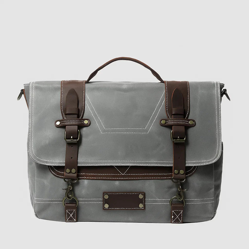 Julian | Steel Grey Field Messenger Bag