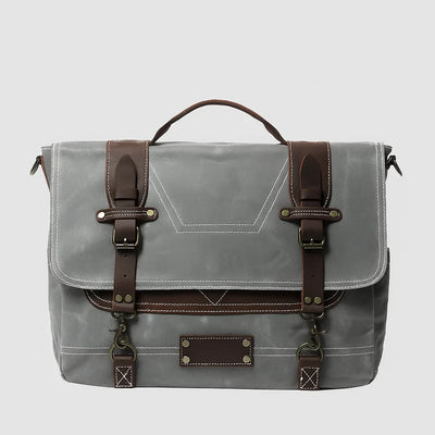 Julian | Steel Grey Field Messenger Bag