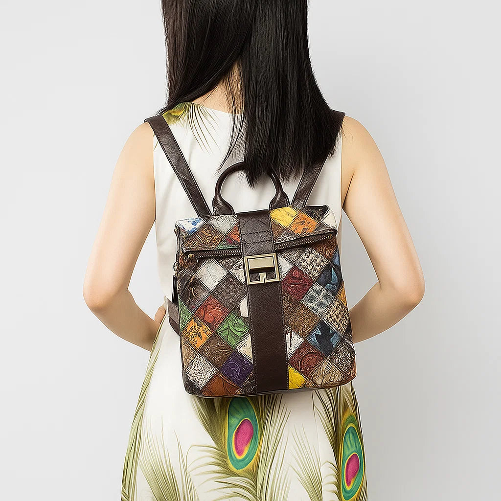 Renata | Artisan Jewel Patch Backpack