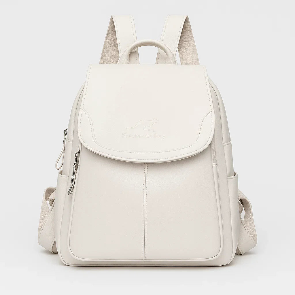 Selma | Leather Anti-Theft Backpack