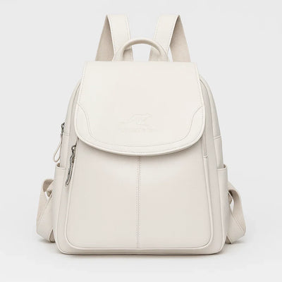 Selma | Leather Anti-Theft Backpack