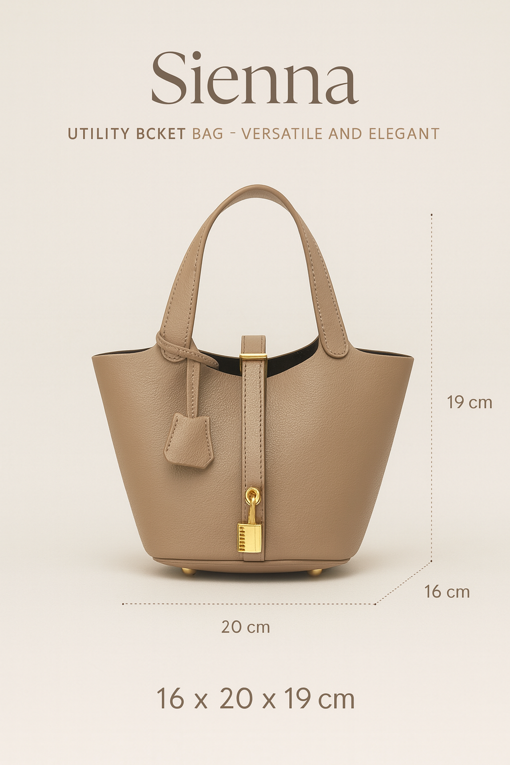 Sienna | Utility Bucket Bag - Versatile and elegant