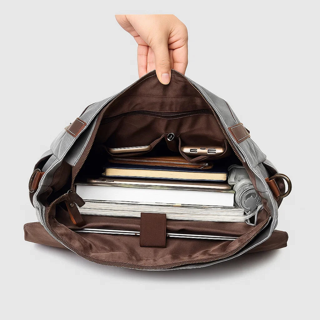 Theo | Canvas Ledger Crossbody