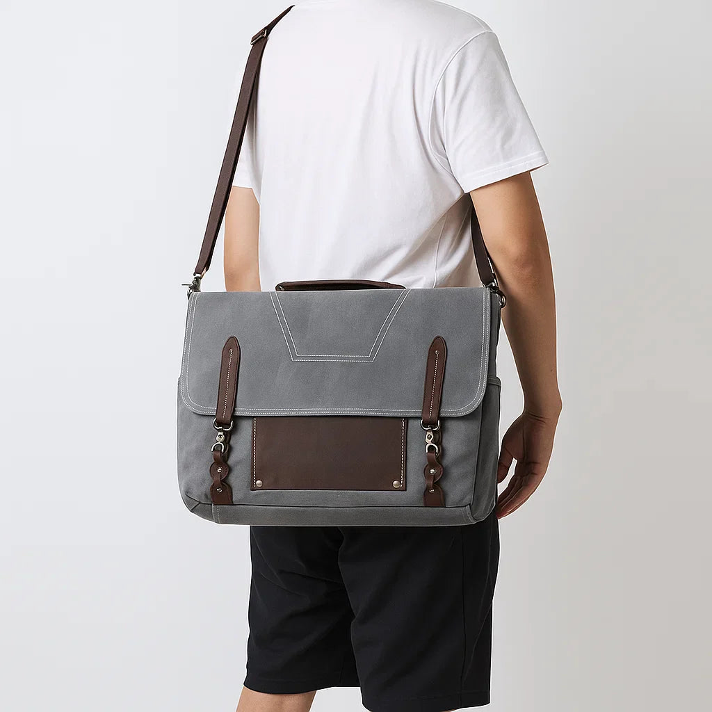 Theo | Canvas Ledger Crossbody