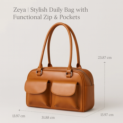 Zeya | Stylish Daily Bag with Functional Zip & Pockets