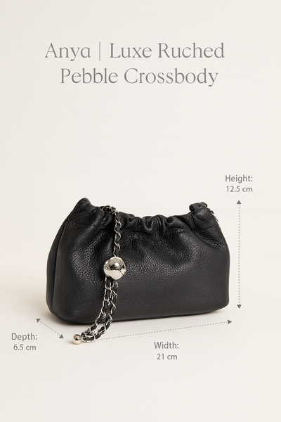 Anya | Luxe Ruched Pebble Crossbody