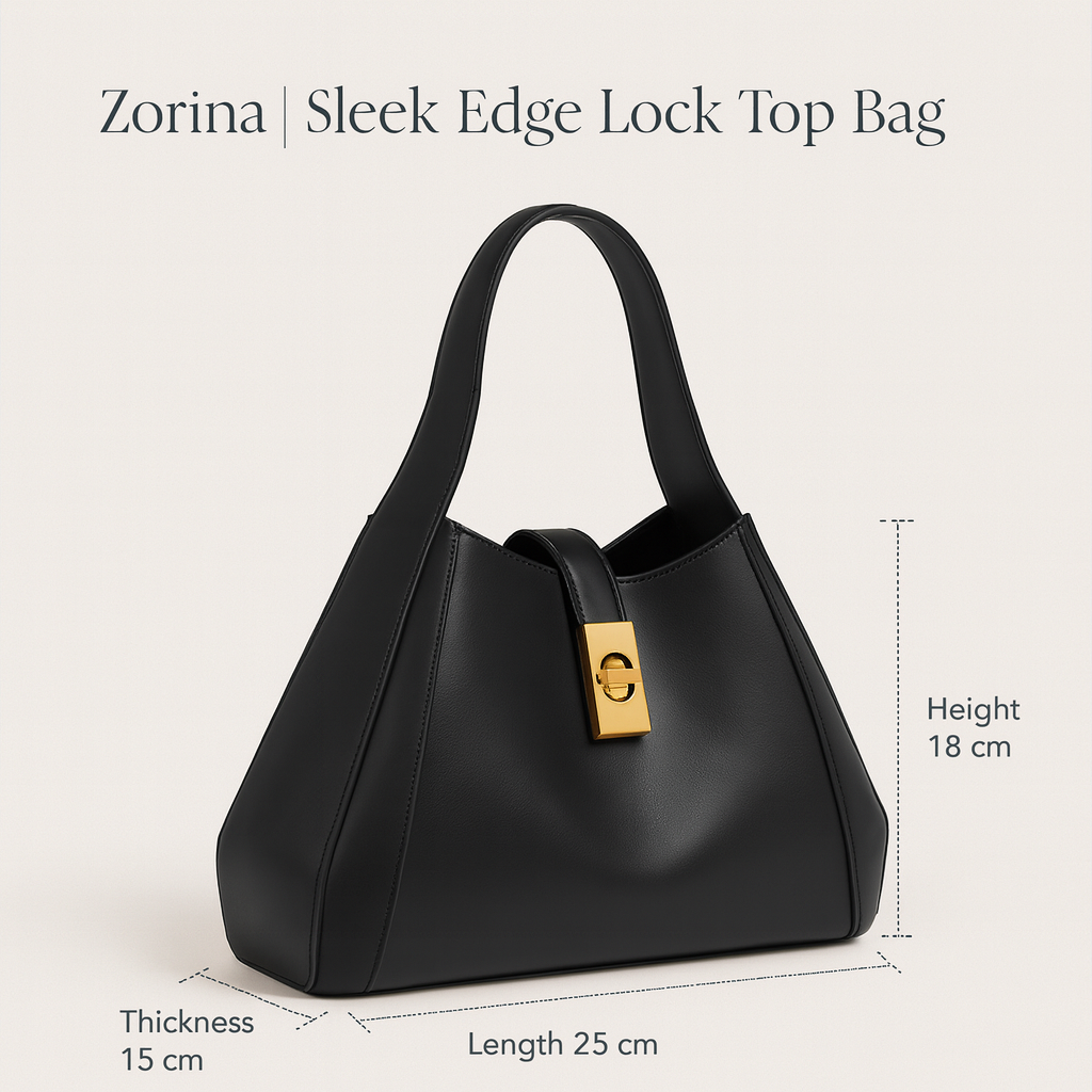 Zorina | Sleek Edge Lock Top Bag
