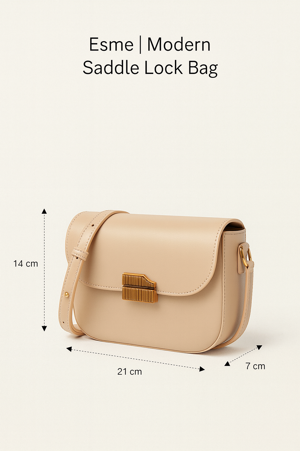 Esme | Modern Saddle Lock Bag