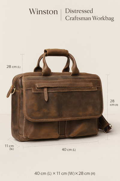 Winston | Distressed Craftsman Workbag