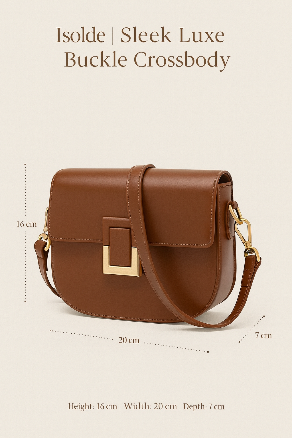 Isolde | Sleek Luxe Buckle Crossbody