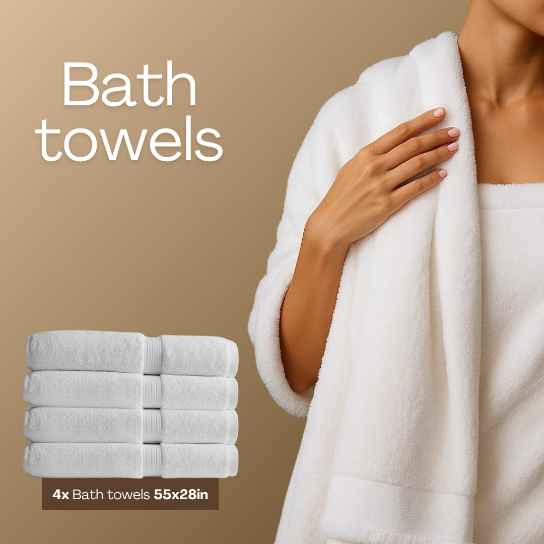 5-Star Hotel Towels – Family Bath Bundle 16pcs